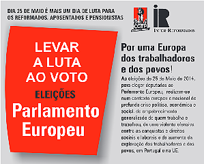 Levar a luta ao voto - 25 Maio