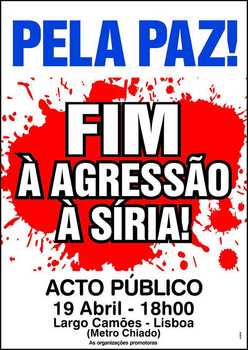 fim a agressao  Siria - acto publico 19 Abril